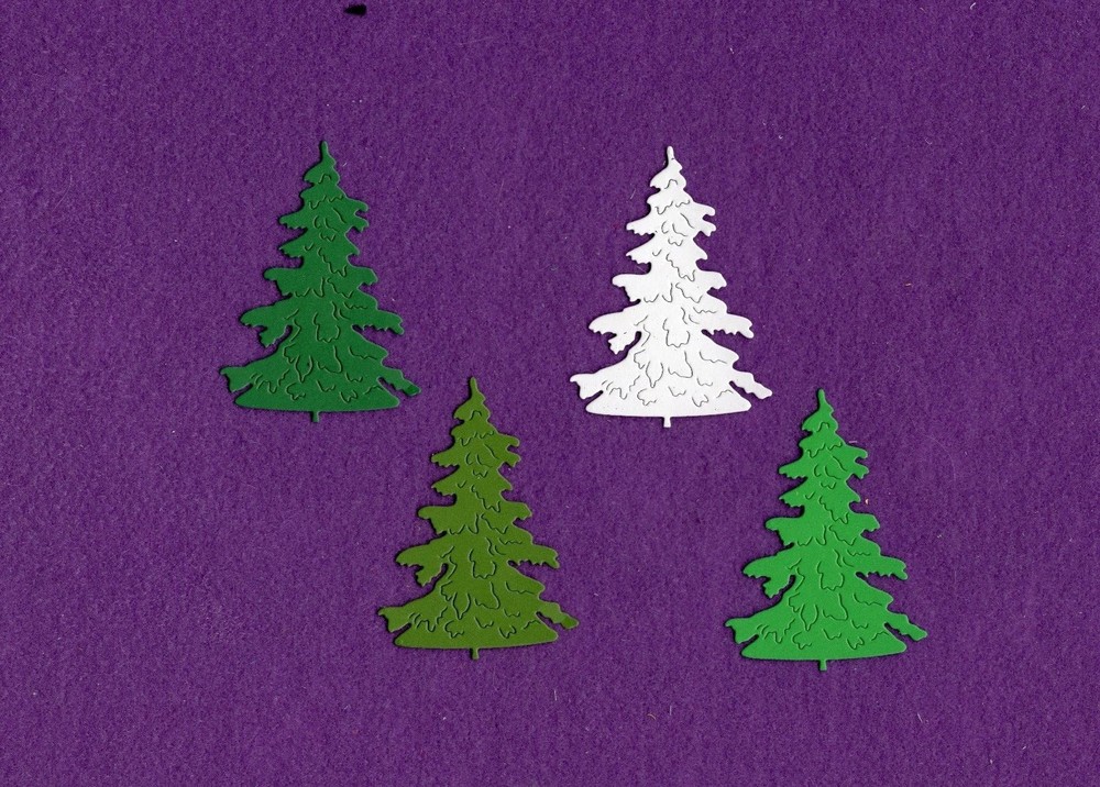 PINE TREE # 2 die cuts scrapbook cards