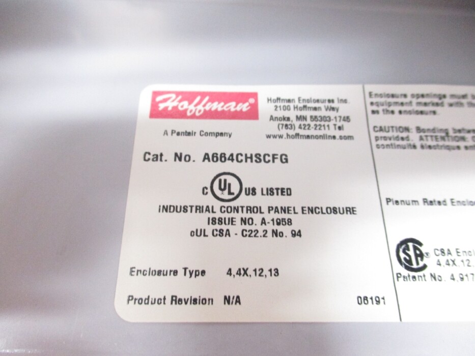 HOFFMAN A664CHSCFG NSMP