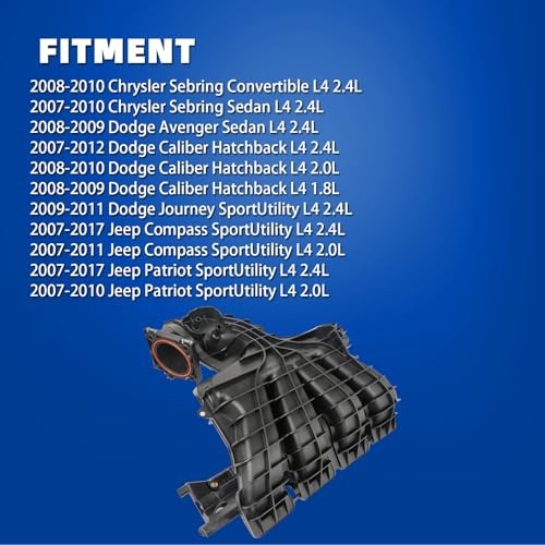 Intake Manifold w/Runner Control Valve & Air Pressure Sensor Compatible with