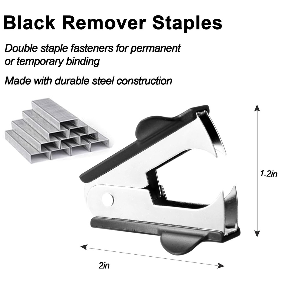 GROLENT Black Modern Office Stapler 25 Sheet Capacity Automatic Includes 1000...