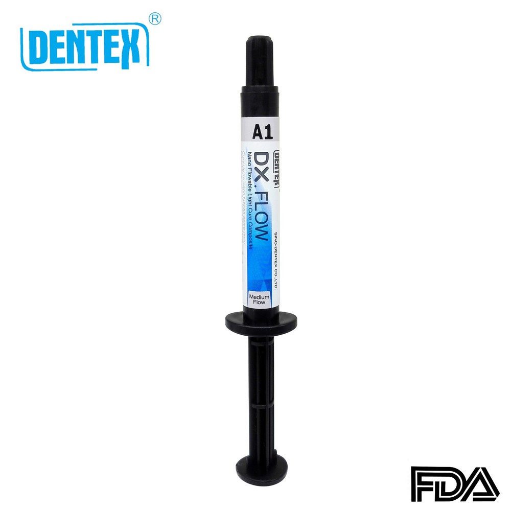 Dental DENTEX DX.FLOW Flowable Light Cure Resin Medium Flow Free Ship