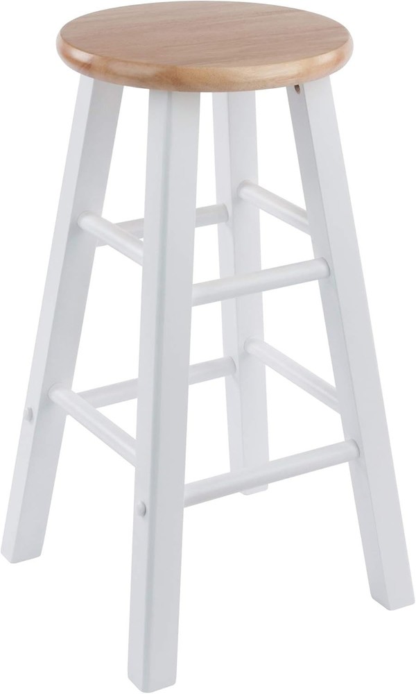 Element Counter Stools, Natural & White, 24", 2 Piece Set