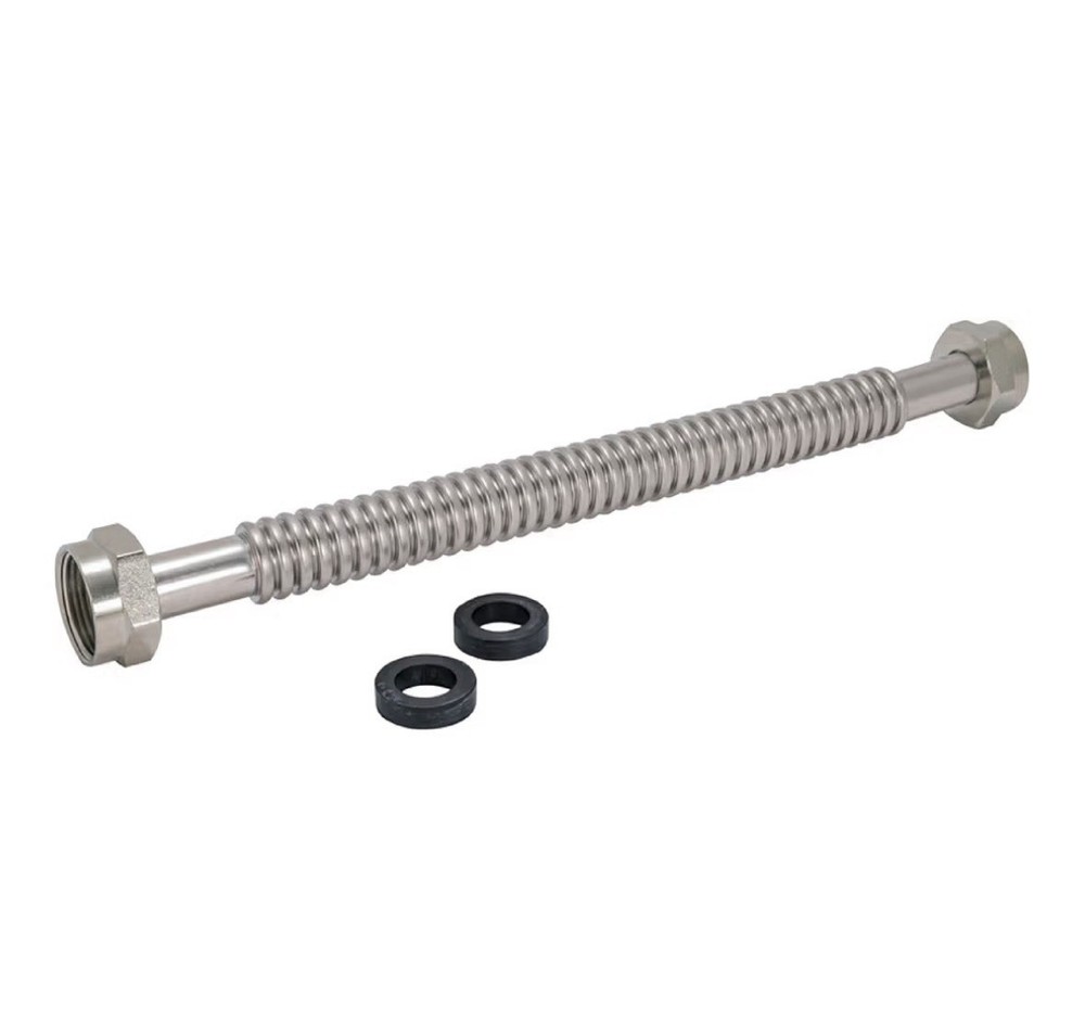 Eastman 12 Inch WaterFlex Water Heater Connector, 1 Inch FIP x 1 Inch FIP,