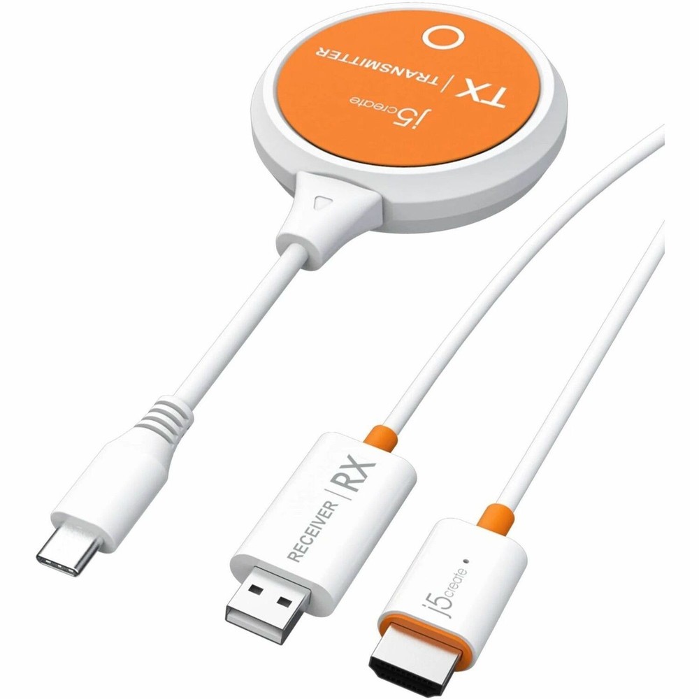 j5Create JVAW62 USB-C Wireless Display HDMI Extender White
