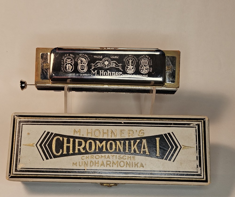 HOHNER Chromonica 10 Hole  HARMONICA Germany Case Vintage B4