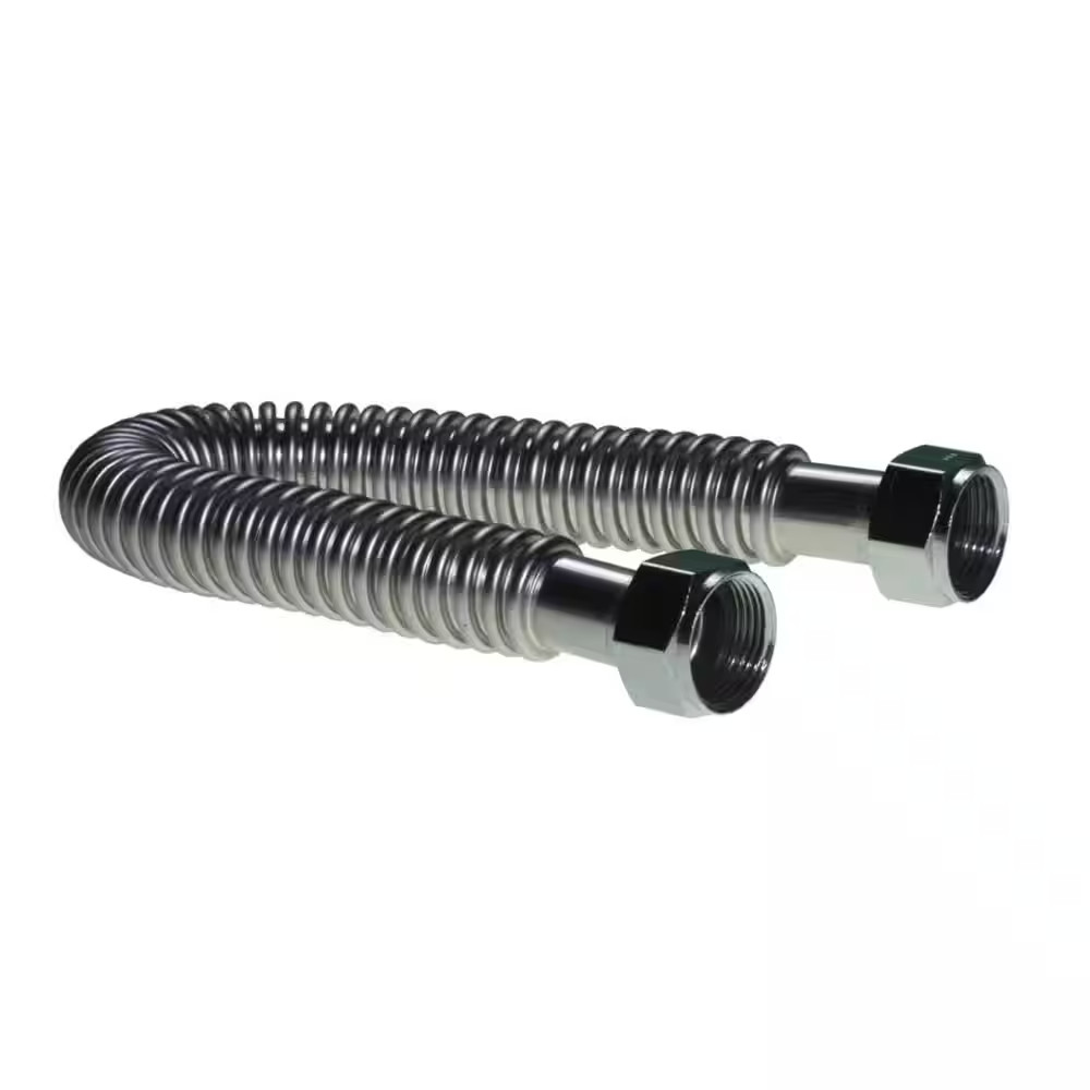 3/4 In. FIP X 3/4 In. FIP X 18 In. Ultra Flex Corrugated 304 Stainless Steel Wat