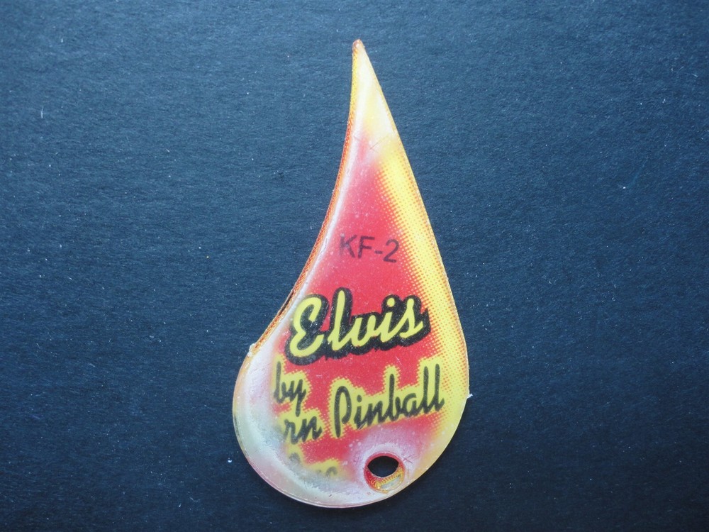 Elvis Pinball Promo Plastic Tear Drop Key Chain Mint