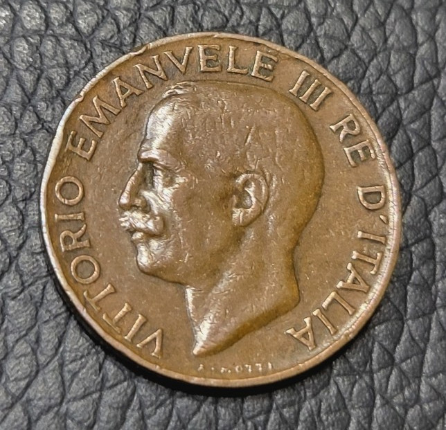 1925 Italy 5 Centesimi Coin
