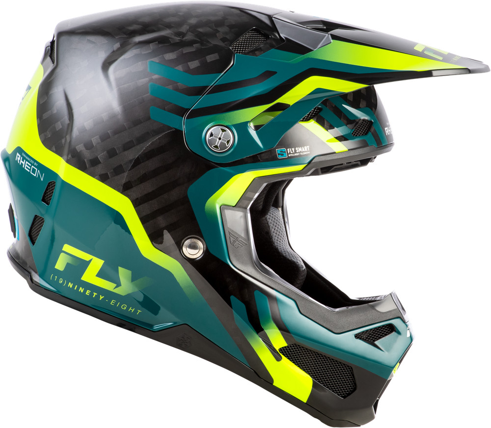 For Formula S Carbon Byte Helmet Black Carbon/Teal/Lime Md