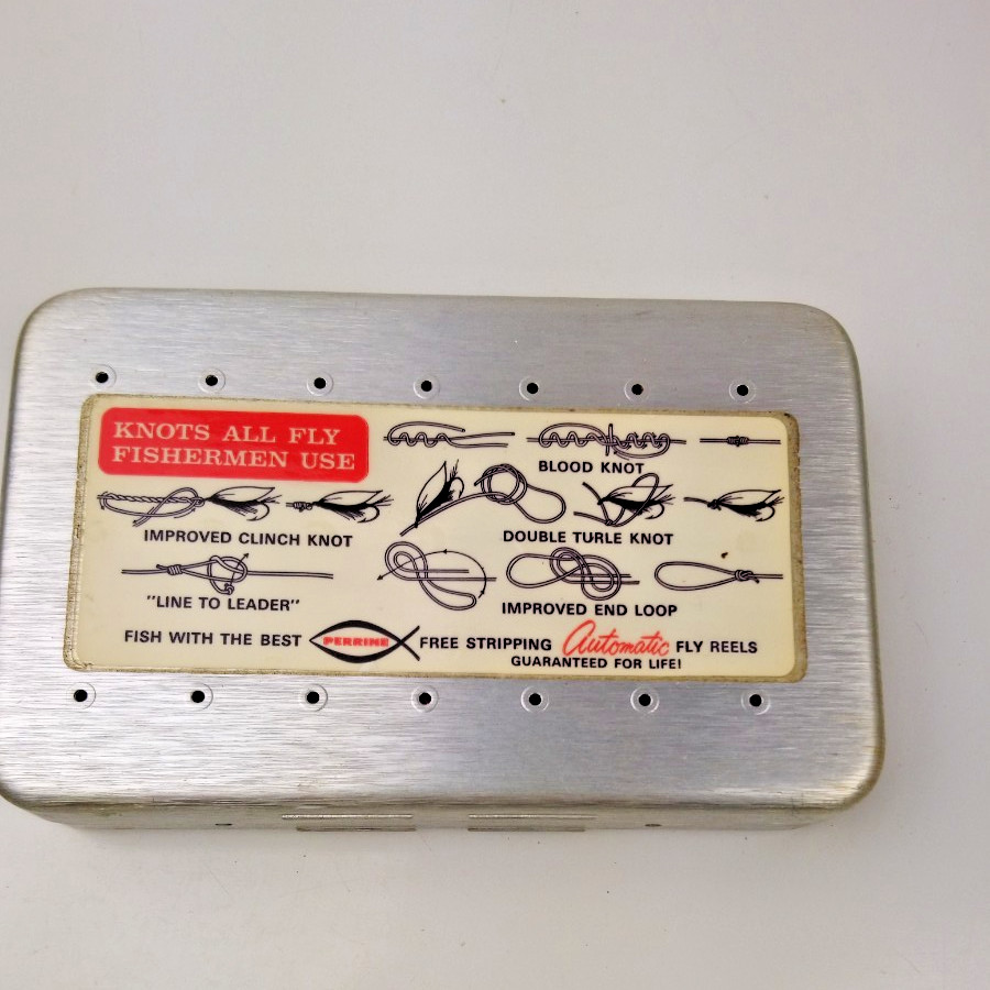 Perrine Aluminum Fly Box # 97 With 76 Flies