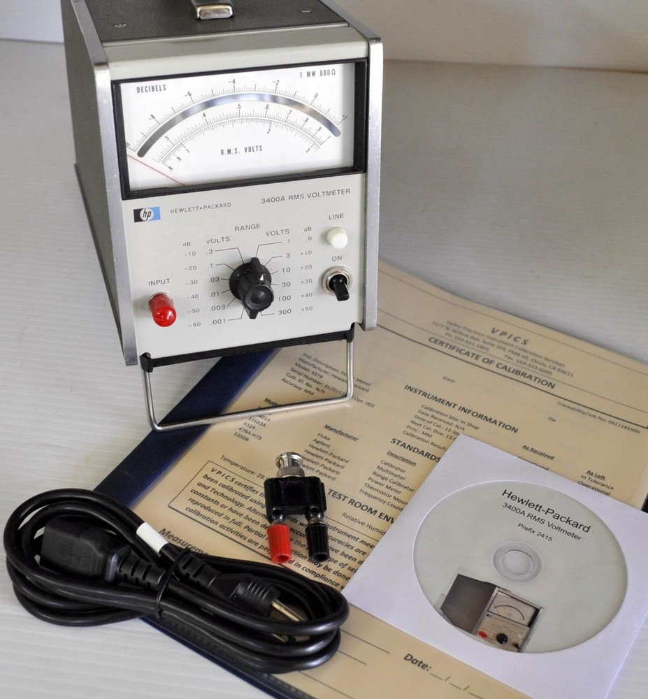 HP 3400A RMS Voltmeter Fully Solid-State 2415- Prefix | Refurbished | Calibrated