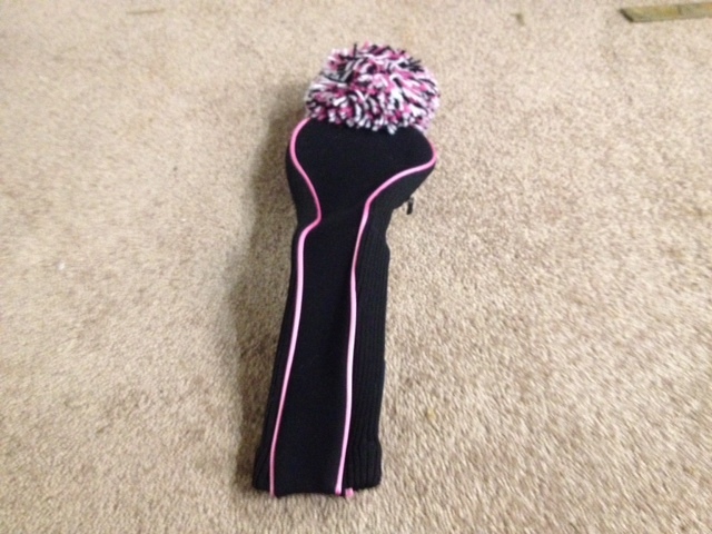 Back 9 Nine Tour Driver Head Cover - Black/Pink (NEW)