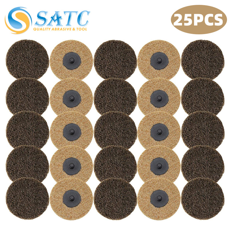 25x 3" Roll Lock Die Grinder Drill Sanding Disc Pads Coarse Surface Conditioning