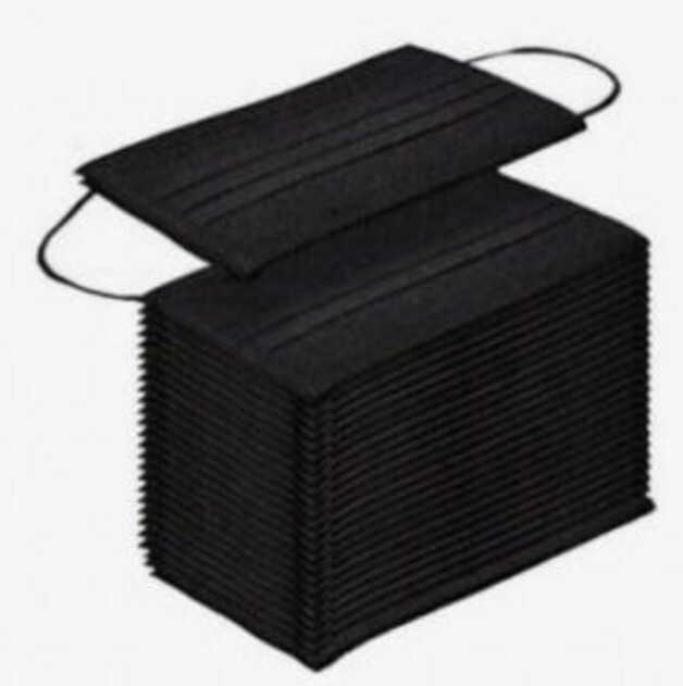 50 pcs disposable face mask black