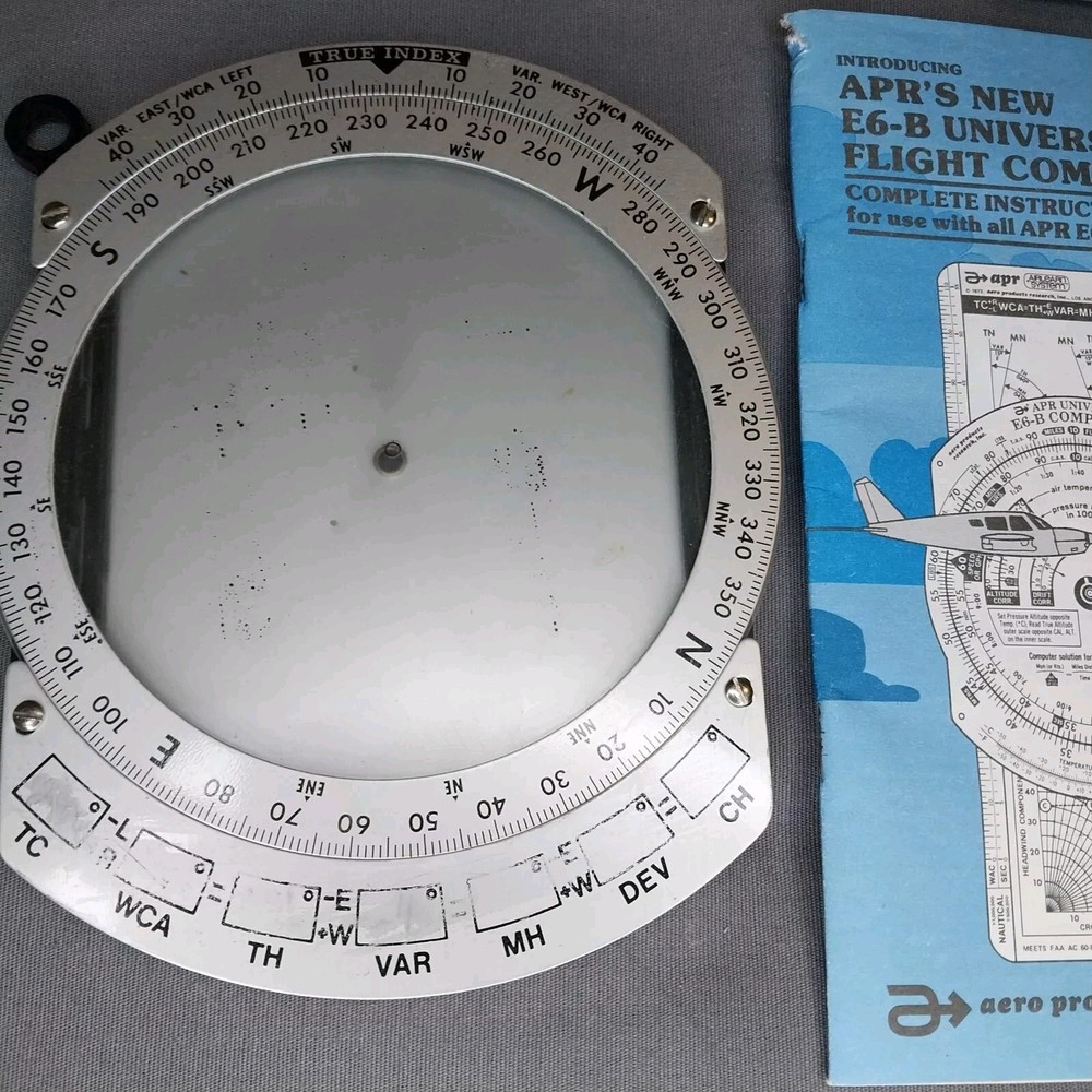 APR E6-B9 Flight Computer AERO Products Research & NP-13 Plotter Ruler Flying