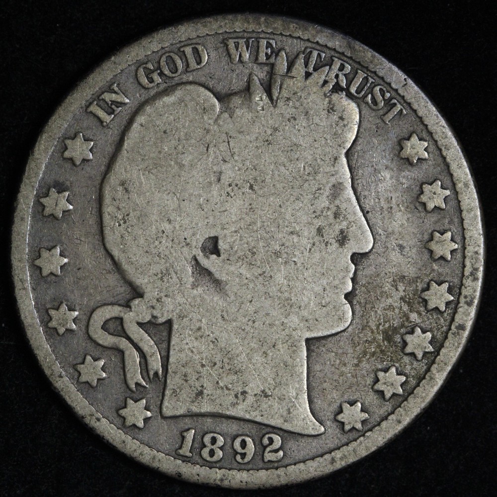 1892 Barber Silver Half Dollar GOOD E224 SNM