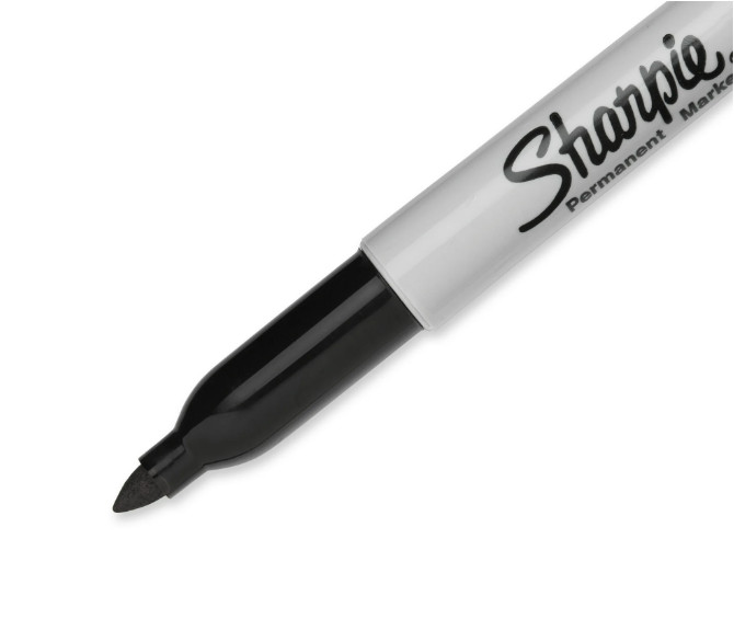 Sharpie Permanent Markers, Fine Point, Black, 2 Count