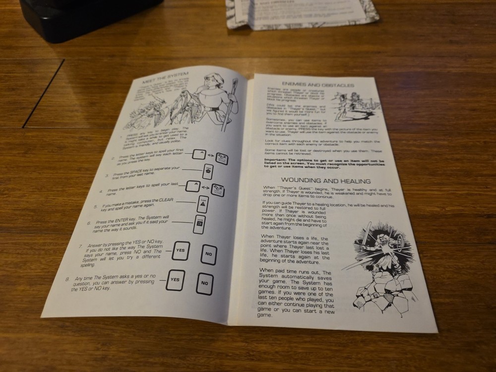 Thayer's Quest Arcade LASERDISC STRATEGY GUIDE / MANUAL LASER AUTHENTIC Pamphlet