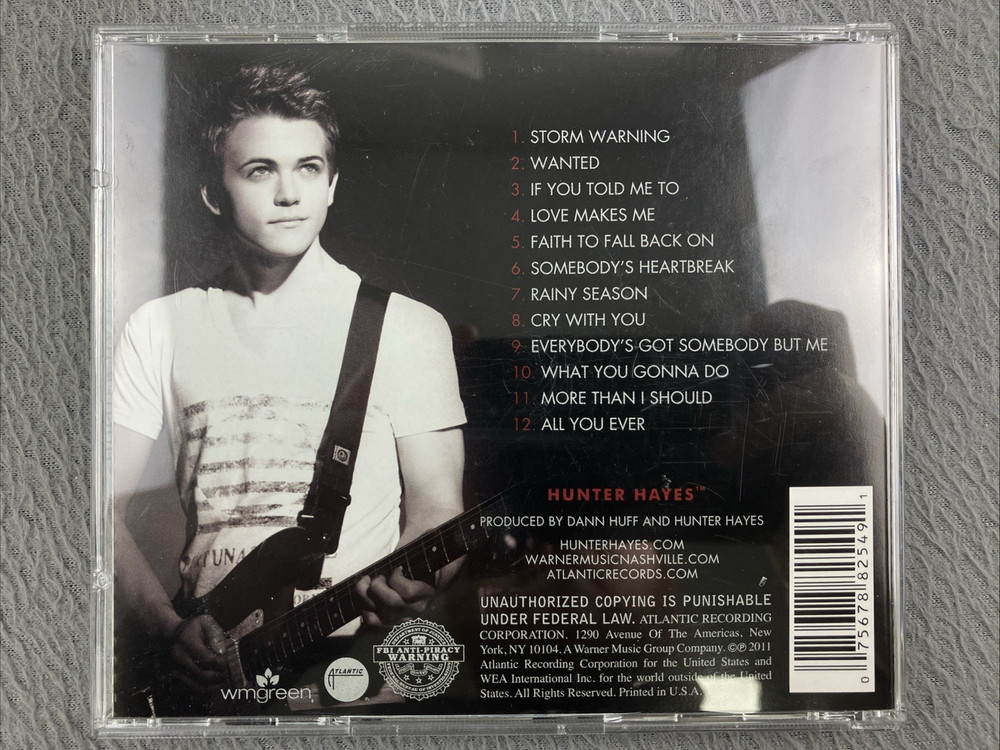 Hunter Hayes singer REAL hand debut selt-titled CD * SIGNED