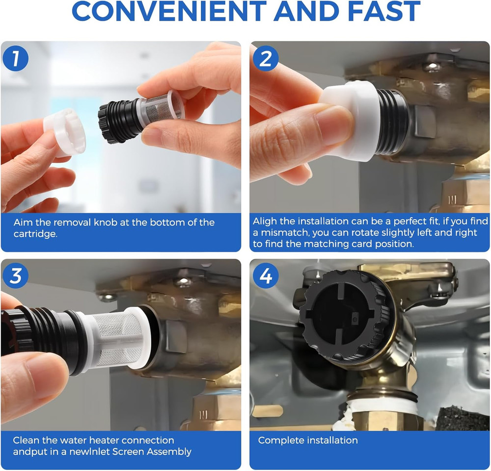 H98-510-S Tankless Water Heater Filter Kit for Rinnai Tankless Water Heater (2 T