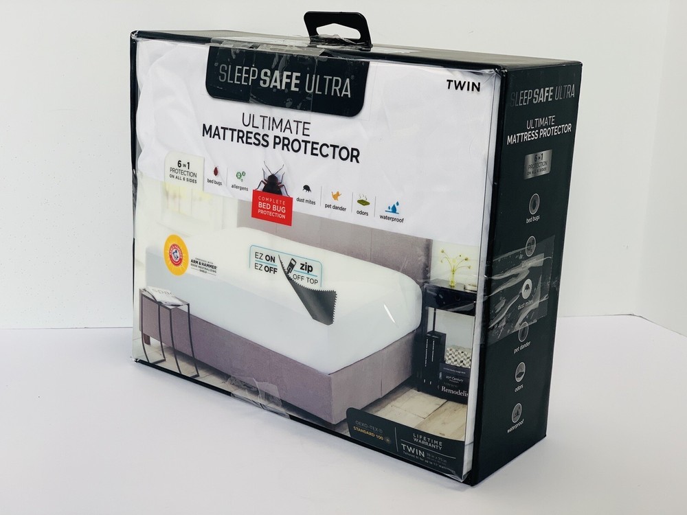 Sleep Safe Ultra Ultimate Mattress Protector - Twin - 39”x75” - Open Box