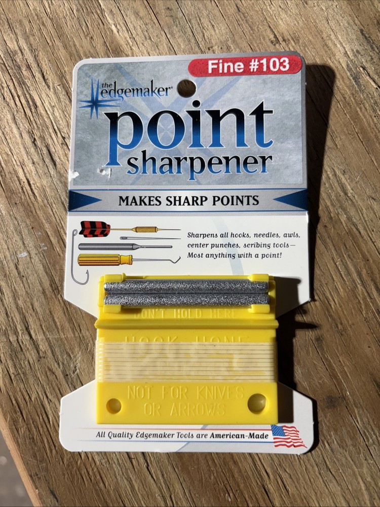 EDGEMAKER POINT Sharpener  SHARPENS ANYTHING WITH A POINT  Fine GRIT #103 - USA