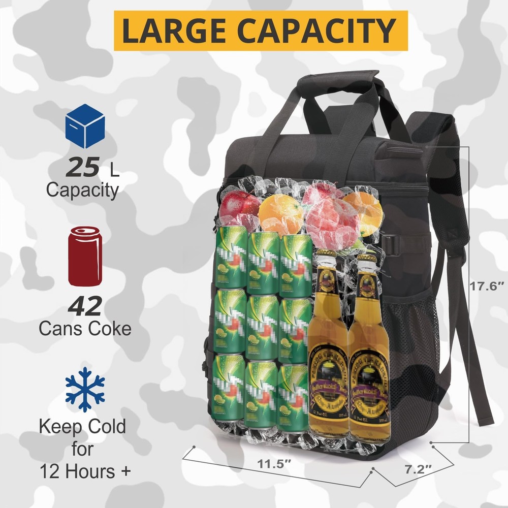 Tactical Backpack Cooler,Lunch Backpacks for Men Work with Handle，Soft Cooler...