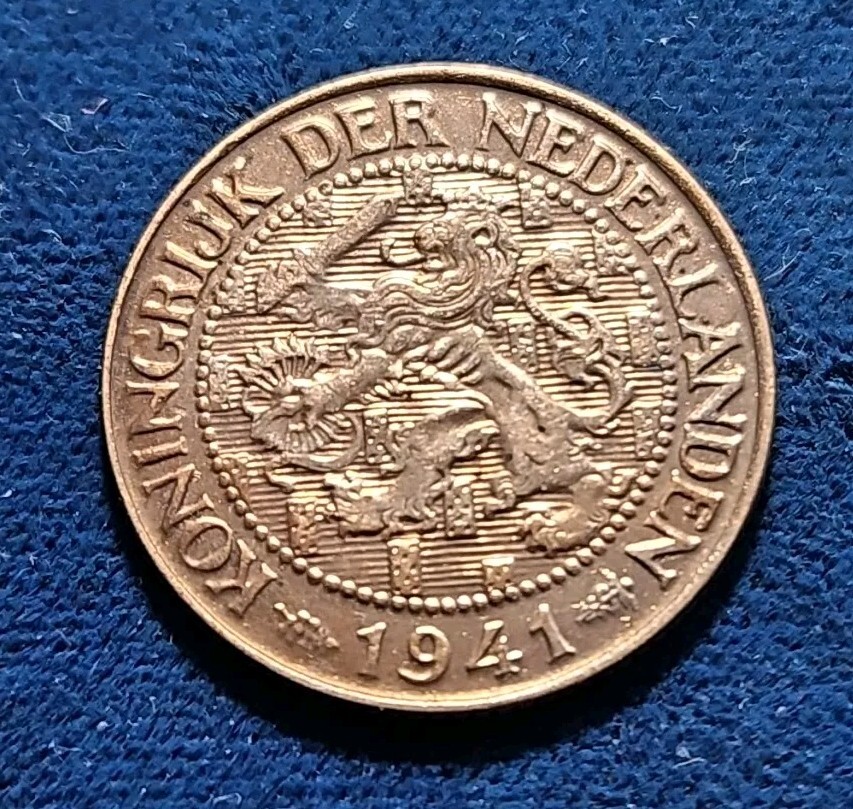 1941  Netherlands 1 Cent Coin (KM.#152)