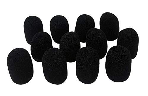 12-Pack Black Lapel & Headset Microphone Windscreens XFFZDP-BLK