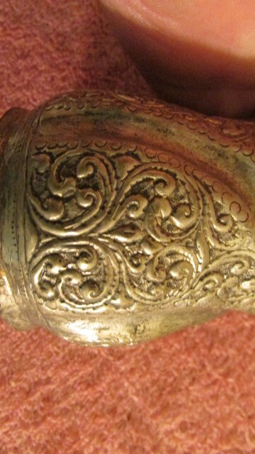 Vintage Metal Decorative Vase bx bb