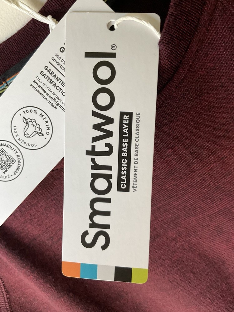 NWT Smartwool Thermal Base Layer Sz Xs Black Cherry Active