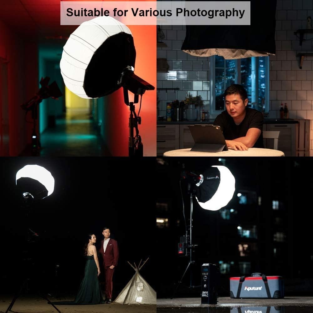 Lantern Softbox Soft Light Modifier,26inch, Quick-Setup Quick-Folding Space L...