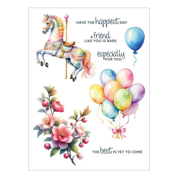 Spellbinders - Happiest Day Rub-On Sheets, SCSR-009
