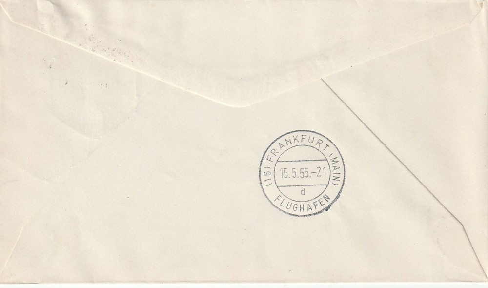 SPAIN: FFC cover to Germany 1955. Arr.canc.