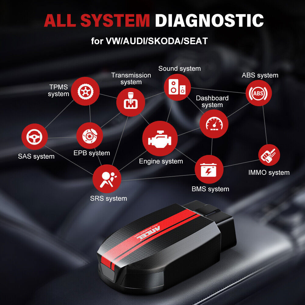 Ancel BD500 OBD2 Scanner Diagnostic Car Code Reader with Battery Check for VW