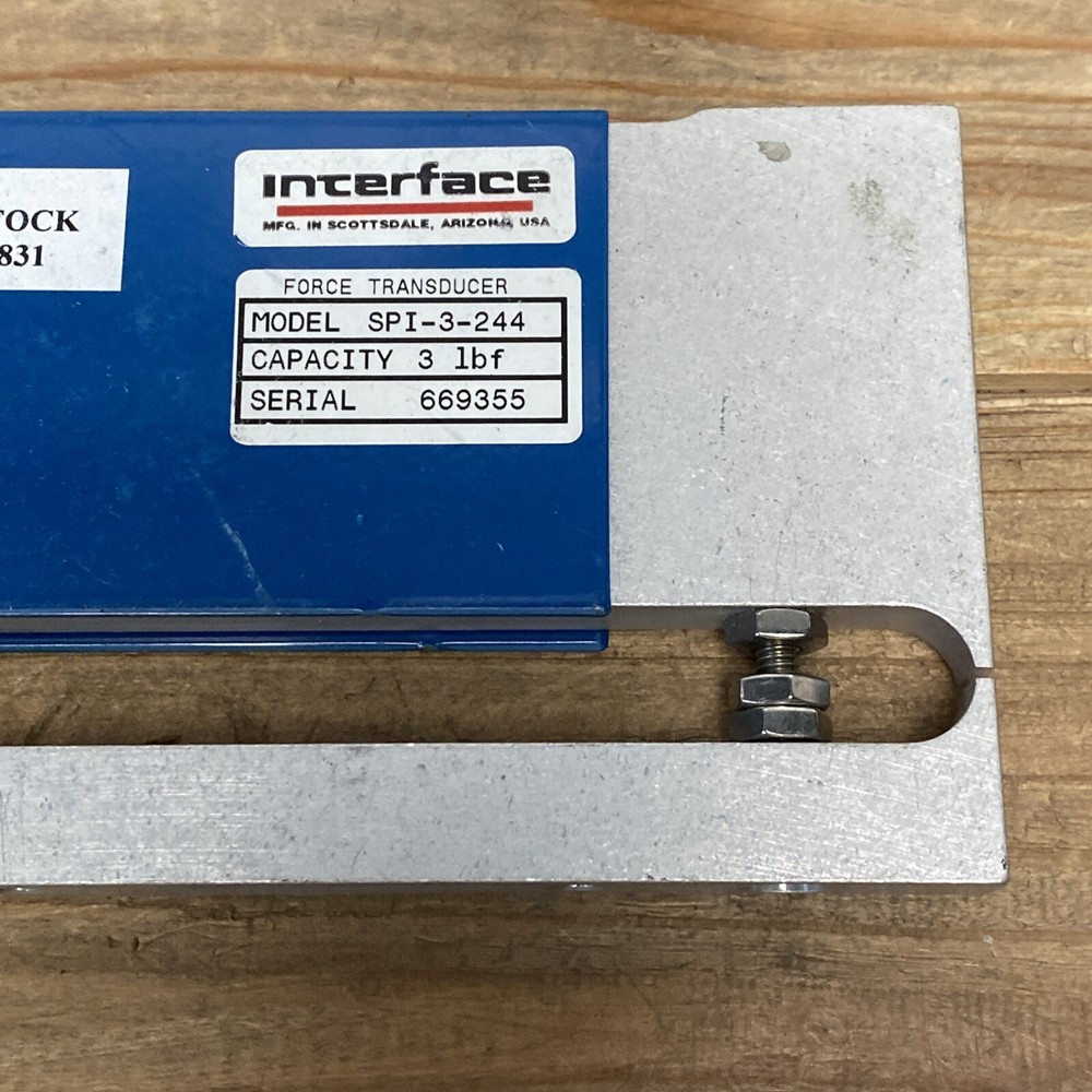 Interface SPI-3-244 Transducer Load Cell 3lbf Used Untested