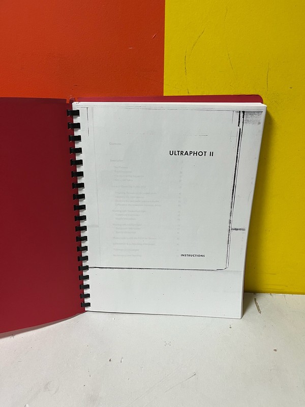 ZEISS ULTRAPHOT II ULTRAPHOT Instructions