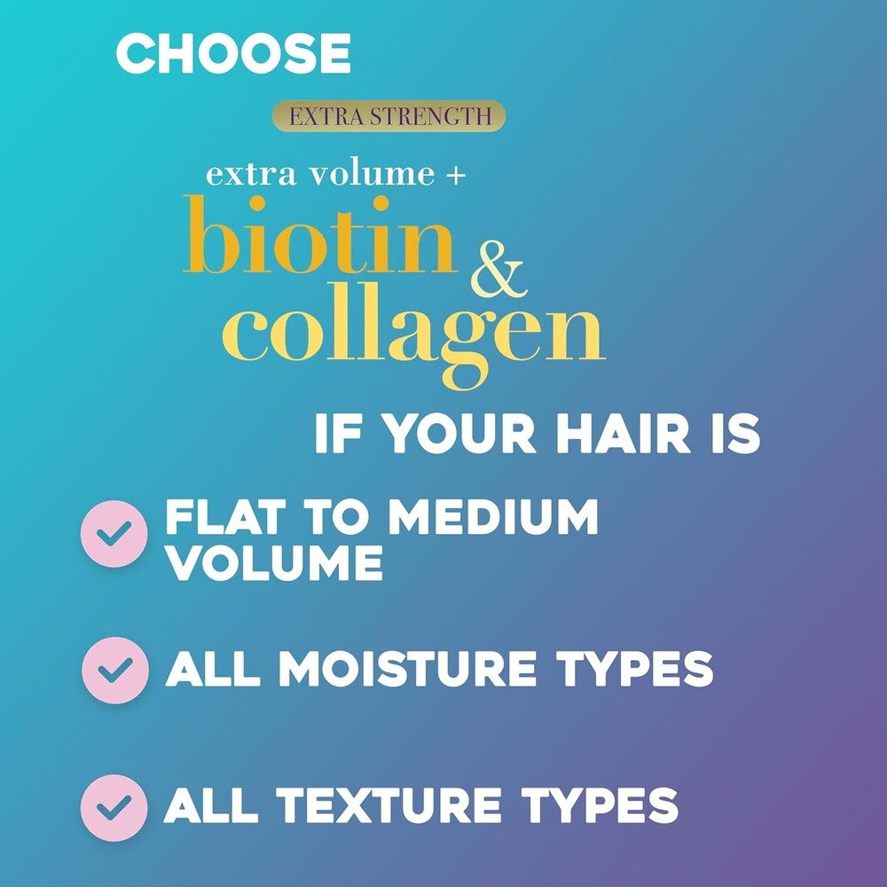 OGX Biotin & Collagen Extra Strength Volumizing Conditioner for Thicker, Fuller