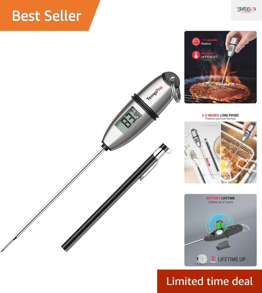 ThermoPro TP02S:  Digital Meat Thermometer with 5.3” Probe for Precision