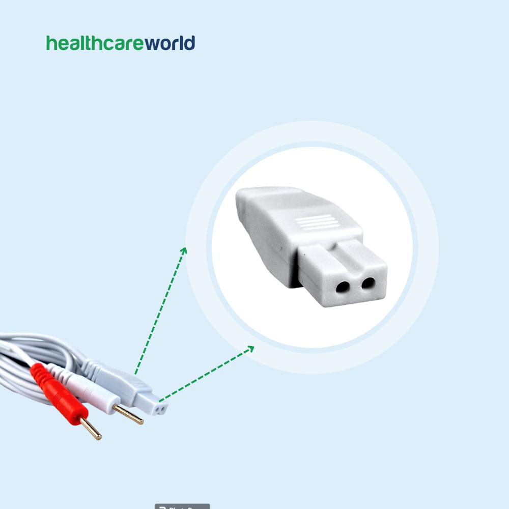TENS leads with 2mm pin connection - One Pair
