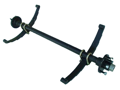 NEW 2000# Trailer Axle Made 54" Hub Face 5 Lugs 20.25" Leaf Springs Boat