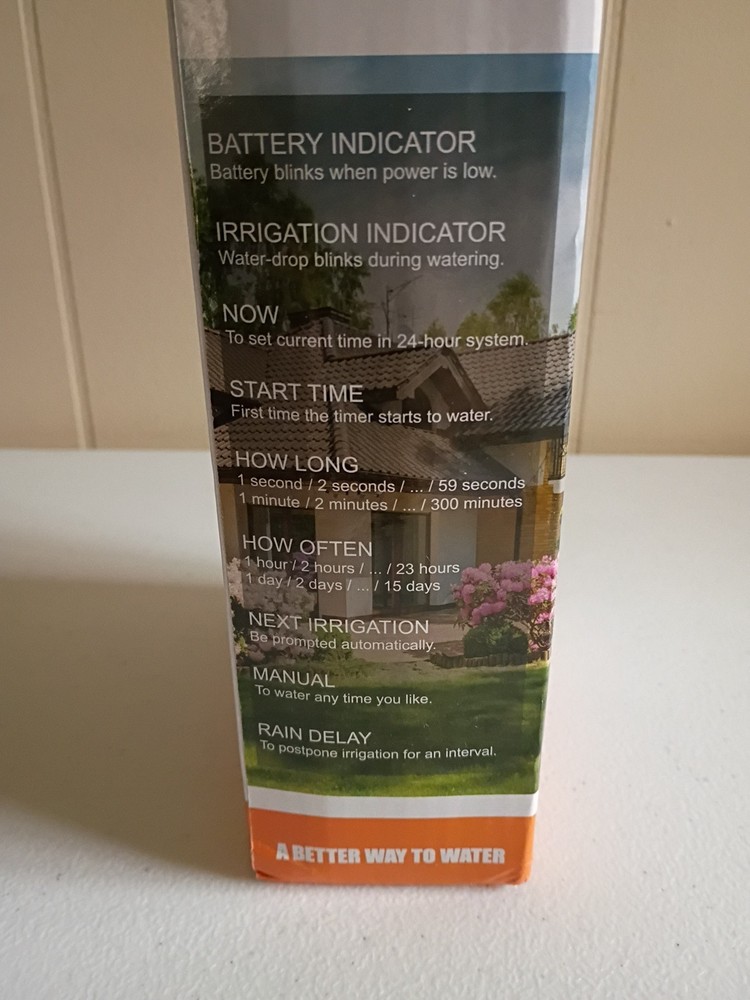 Kazeila Automatic Watering Timer Programmable Irrigation LCD Display Brand New
