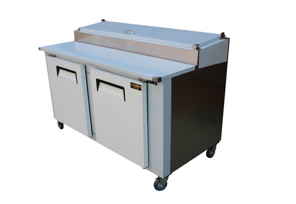New Cooltech 2-Door Refrigerated Pizza Prep Table 60"