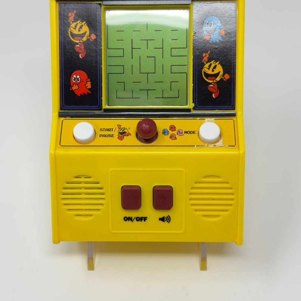 Pac-Man Mini Arcade Game Basic Fun Retro LCD Handheld Tested Working Used
