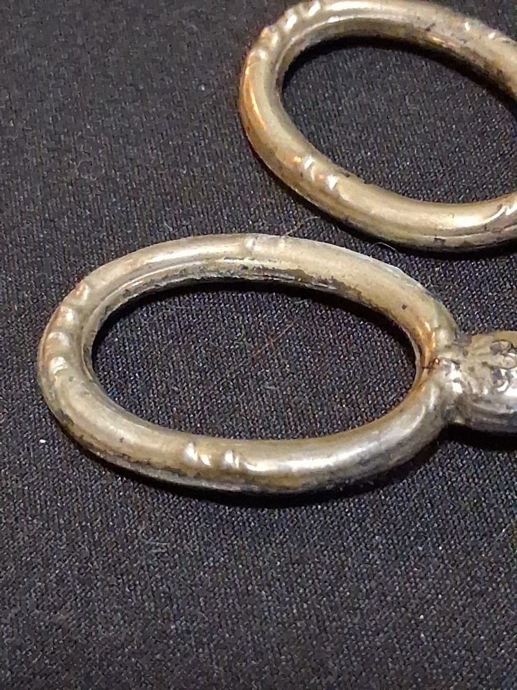 Antique 800 Silver Sewing Scissors Curved Blade Sharp