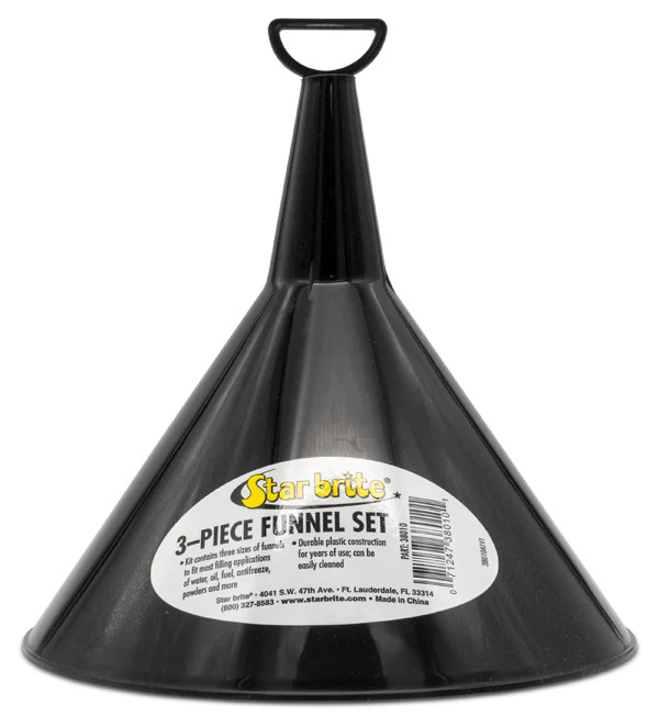 Starbrite 038010 3-Piece Plastic Funnel Set