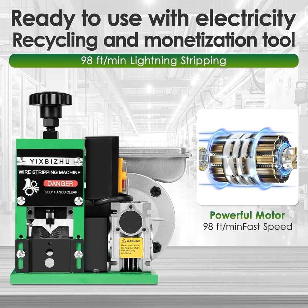 160W Electric Wire Stripper Machine, 30 m/min Automatic Cable Stripping Tool ...