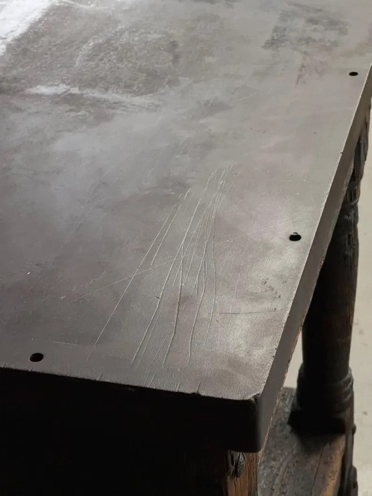 Antique Turtle Table On Casters