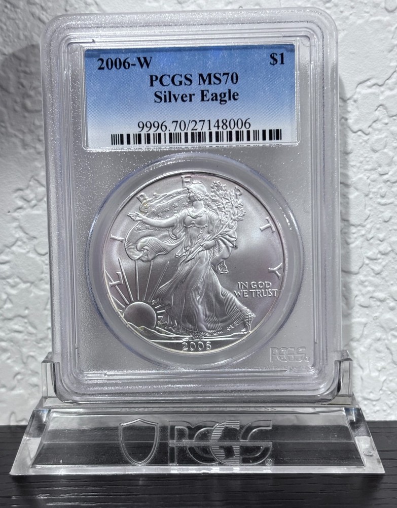 2006-W Silver Eagle Burnished PCGS MS70 2006 W SP70 $1
