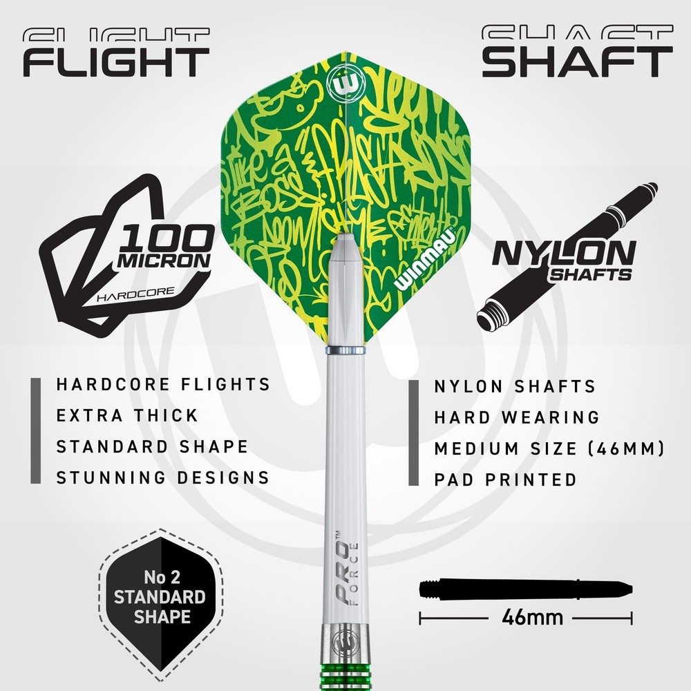 WinmauSteel Darts 22 g Green
